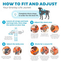 Outward Hound Granby Splash Orange Dog Life Jacket, Large
