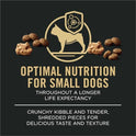 Purina Pro Plan Small Breed Dry Dog Food, Shredded Blend Beef and Rice Formula With Guaranteed Live Probiotics - 6 lb. Bag