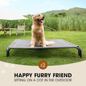 Czpalo Elevated Dog Bed, Raised Outdoor Dog Bed for Large Sized Dogs, Portable Cooling Pet Cot with Breathable & Washable Mesh, Indoor & Outdoor Pet Hammock with Skid-Resistant Feet.