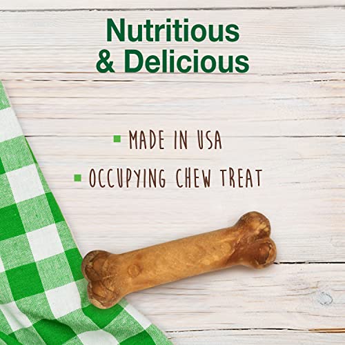 Nylabone Healthy Edibles Natural Chews, Long Lasting Dog Bones, Healthy Dog Treats, Bacon Flavor, X-Small (8 Count)