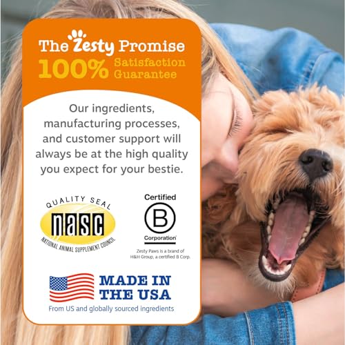 Zesty Paws Wild Alaskan Omega-3 Blend Pollock + Salmon Oil for Dogs and Cats- Skin and Coat Support, Omega 3 Supplement for Pets, 8.5oz