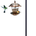 Shepherd Hooks for Outdoor, 1 Pack 62 Inch Bird Feeder Pole with 5 Prongs Base for Hanging Lantern, Hummingbird Feeder, Lightweight Plant, Shepherds Hook for Bird Feeders for Outside