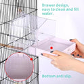 Colorday Bird Bath for Cage, Parrot Bath for Small to Medium Birds, Cockatiels, Parakeets, Budgie, Quaker, Conure, Lovebirds, Finches, Transparent, 6.7X6.7X7.74 inch
