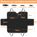 Mancro Dog Car Seat Cover for Back Seat, 2026 Upgraded 600D Heavy Duty Waterproof & Scratch-Resistant Dog Hammock for Car, Back Seat Pet Cover for Dogs with Sedan, Trucks and SUVs, Standard, Black