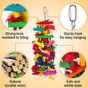 Extra Large Natural Wood Bird Toys for Macaws, African Grey,  Parrots Gifts