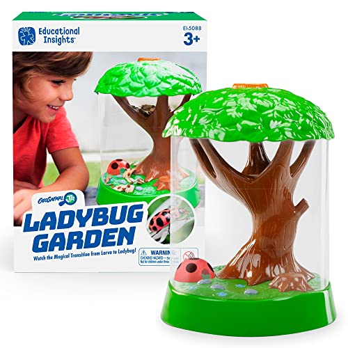 Educational Insights GeoSafari Ladybug Garden - Ladybug House with Live Ladybugs, Bug Catching Kit, Terrarium Kit for Kids & Toddlers, Bugs for Kids, At Home STEM Bug Habitat for Boys & Girls Ages 3+