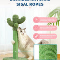 Made4Pets Cat Scratching Post, 25.6" Cactus Cat Scratcher Kitten Scratch Post with Sisal Rope for Indoor Cats Claw Scratcher, Vertical Green Cat Tree with Dangling Ball for Kitties Medium