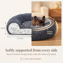 Small Calming Dogs Bed for Small Dogs Anti-Anxiety Machine Washable Fluffy Luxury Anti-Slip Waterproof Mute Base Warming Cozy Soft Pet Puppy Round Bed