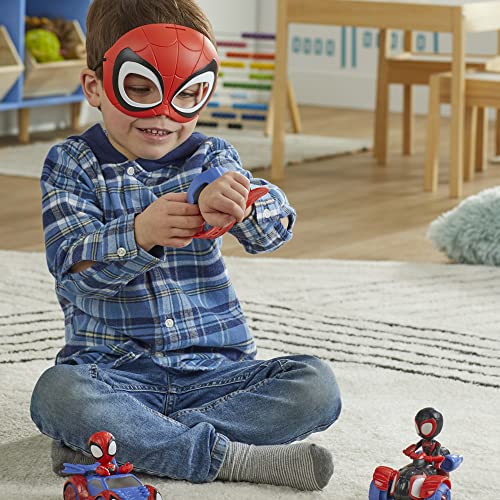 Spidey and his Amazing Friends Super Spidey Set, Role Play Toys, Toy Car Set, Marvel Spider-Man Mask Great for Kids, 3+ Years ( Exclusive)