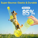 Kimee Dog Balls Tennis Ball Toys Dog Toys for Aggressive Chewers Durable Teething Chew Toys Water Toy Fetch Ball for Large Medium Small Dog and Puppies (4 Balls)