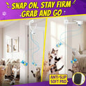 Interactive Cat Toys for Indoor Cats: Automatic Flying Bird Feather Wand Chase Exercise Enrichment Stimulation, USB Rechargeable Durable Safe Hanging Toy for Bored Kittens Adult Multi Cat Households