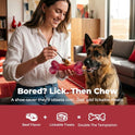 Tough Dog Toys for Aggressive Chewers: Beef Flavored Long Lasting Dog Bones for Large Dogs, Indestructible Dog Chew Toys to Keep Them Busy, Large Dog Toys for Medium & Large Breed, Red