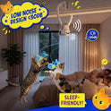 CATPICK Interactive Cat Toys for Indoor Cats - Automatic Flying Bird & Mouse Doorway Hanging Toy, USB Rechargeable Electric Kitten Toy for Hunting Instinct, Enrichment & Exercise, 2 Birds & 1 Mouse
