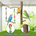 Bird Toys, Bird Swing Toys with Perch Stand, Cage Accessories for Budgies, Parakeets, Cockatiels & Other Small Birds