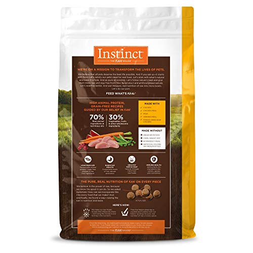 Instinct Original Dry Dog Food, Raw Coated Kibble, High Protein, Grain Free Recipe- Chicken, 22.5 lb. Bag
