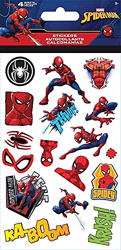 Marvel Spiderman Backpack with Lunch Box Set - Spiderman Backpack for Boys 4-6, Spiderman Lunch Box, Water Bottle, Stickers, More | Spiderman Backpack for Kids