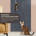 78.7"X15.8" Cat Scratching Mat, Self-Adhesive Cat Scratch Carpet, DIY Cats Scratch Furniture Protector for Couch, Sofa, Wall & Door, Durable Furniture Guards Couch Scratcher from Cats Claws, Dark Grey