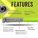 Flexzilla Garden Hose 5/8 in. x 50 ft., Lightweight All-Weather Water Hose, Durable and Flexible, Leak-Free Connections