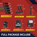 WHATAFIT Resistance Bands, Exercise Bands, Workout Bands with Handles, Door Anchor and Ankle Straps, 5 Resistance Levels Fitness Bands for Strength Training, Physical Therapy, and Home Gym Equipment