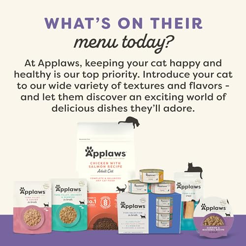 Applaws Bone Broth Fish & Chicken Variety 12-Pack Lickable Wet Cat Food Topper, High Protein, Limited Ingredient, Grain Free, No Artificial Additives (12 x 3 oz Resealable Spout Pouches)