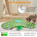 umosis Interactive Cat Toys Rechargeable,Moving Concealed Feathers,Real Mouse Squeaky,Touch Activated Cat Kitten Toy Exercise Toys for Indoor Bored Adult Cats