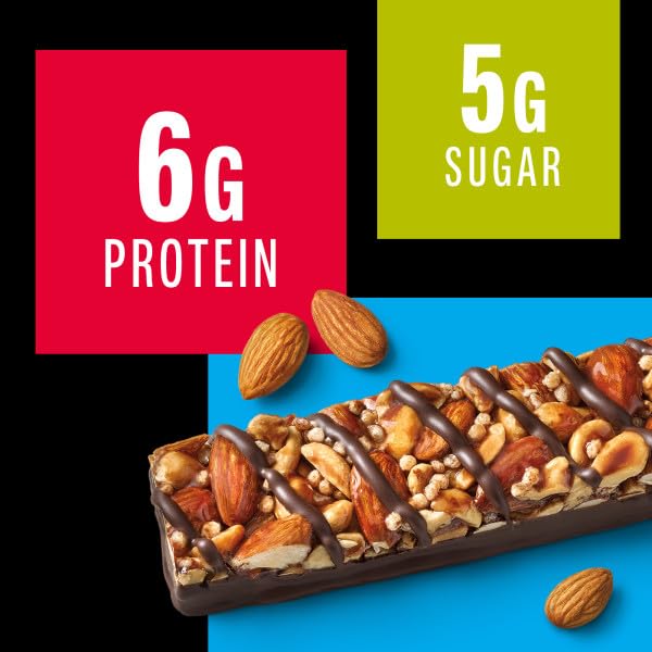 KIND Nut Bars, Dark Chocolate Nuts and Sea Salt, Healthy Snacks, Gluten Free, Low Sugar, 6g Protein, 12 Count