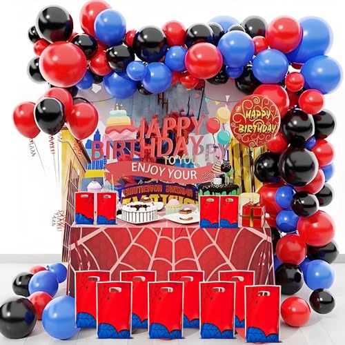 Yzzhaoo 30 Pcs Spider Goodie Bags Party Favors Bags with Handles for Birthday Party Theme Chiristmas Halloween Candy Bag Treat Cookie Gift bags