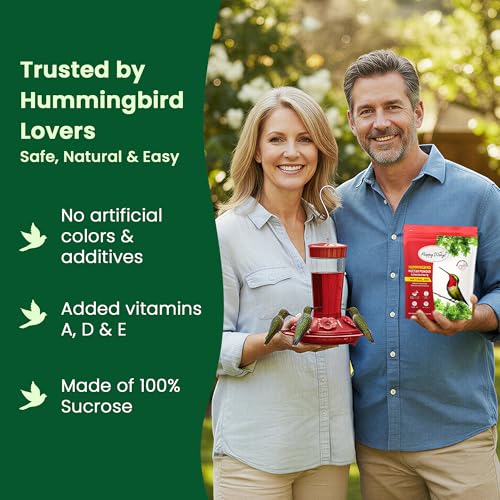 Happy Wings Hummingbird Food Powder 2 Lb (32 Oz) – Natural Red Nectar for Hummingbird I Makes 192 fl oz Solution – Nectar Hydration Powder Made with Cranberry & Beetroot – Easy Mix, No Boil Formula