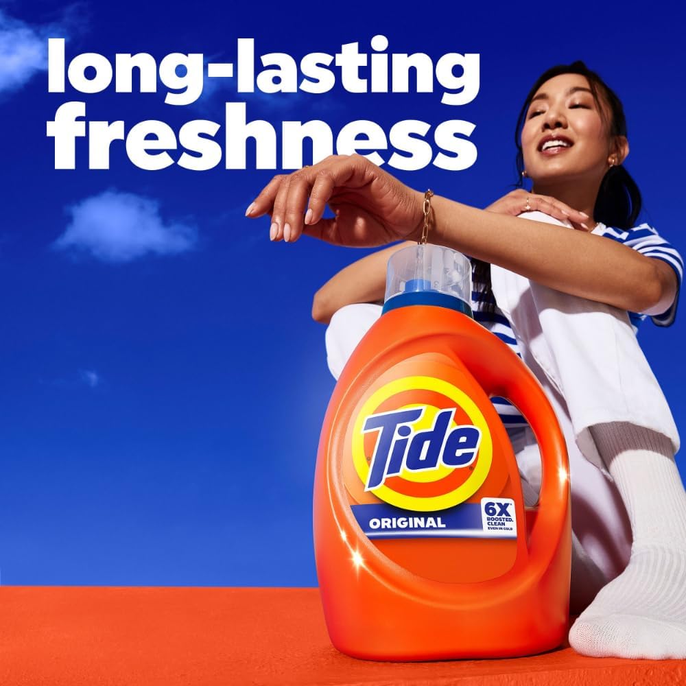 Tide Liquid Laundry Detergent, Original, 64 loads, 84 fl oz, HE Compatible (Packaging May Vary)