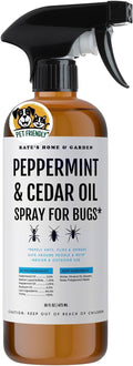 Kate's Home & Garden Peppermint Oil Spray for Bugs, Ants, Spiders (16oz) | Natural, Non Toxic, Pesticide and Insecticide Indoor Repellent Pest Control with Cedar Oil for Insects, Roaches, Stink Bug