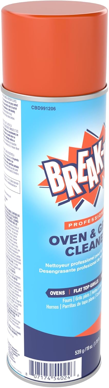 Diversey CBD991206 Break Up Professional Oven & Grill Cleaner, Heavy Duty Spray Removes Baked on Grease, Aerosol, 19-Ounce