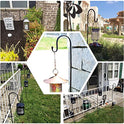Ottsuls Shepherd-Hooks 60" Adjustable for Bird-Feeder Lantern Plant-Hook Garden-Stake - Plant Stand Hanger for Outdoor Flower Basket, Bird Feeder Hanger Weddings Decor (2 Pack)