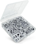 520 Pcs Wiggle Googly Eyes with Self-Adhesive, 6mm 8mm 10 mm 12mm 15mm Mixed Packaging (Black and White)