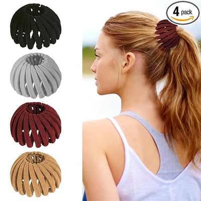 Bird Nest Magic Hair Clip, Expandable Hair Bun Maker & Ponytail Holder for Women, Versatile Hair Accessory for Thin, Thick, Fine & Curly Hair, Plastic Hair Barrettes & Scrunchie Alternative