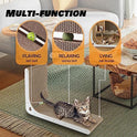 SMARTBEAN Cardboard Cat Scratcher, Vertical Cat Scratching Board, 23.6 Inch L-Shape Cat Scratch Pads with Built-in Catnip Toy Balls, Wall-Mount Cat Scratchers for Indoor Cats