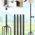 Smart Bird Feeder Pole Stand, 79 Inch Heavy Duty Bird House Pole for Outdoors Adjustable Mounting Pole for Smart Bird Feeder with 1 Inch Dia Bird Feeder Post Weather Station, Black