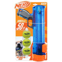 Nerf Dog Tennis Ball Blaster Dog Toy Gift Set, Tennis Ball Dog Fetch Toy Launches up to 50 ft, Dog Ball Thrower for All Breeds Includes Translucent Blue Tennis Ball Launcher and 3 Dog Tennis Balls