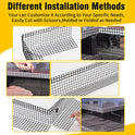 6in X 100ft Solar Panel Bird Guard,Solar Panel roof Protection net 1/2inch Mesh PVC Black Vinyl Coated Galvanized net 70 Fastener ClipsUsed for Bird,Animal Control