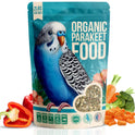 Organic Parakeet Food - No Fillers, Fatty Seeds, or Dyes - Budgies, Lovebirds & Parrotlets - Premium Human Grade Seed Mix, Grain & Wholesome Veggies – Made in USA (2 lbs)