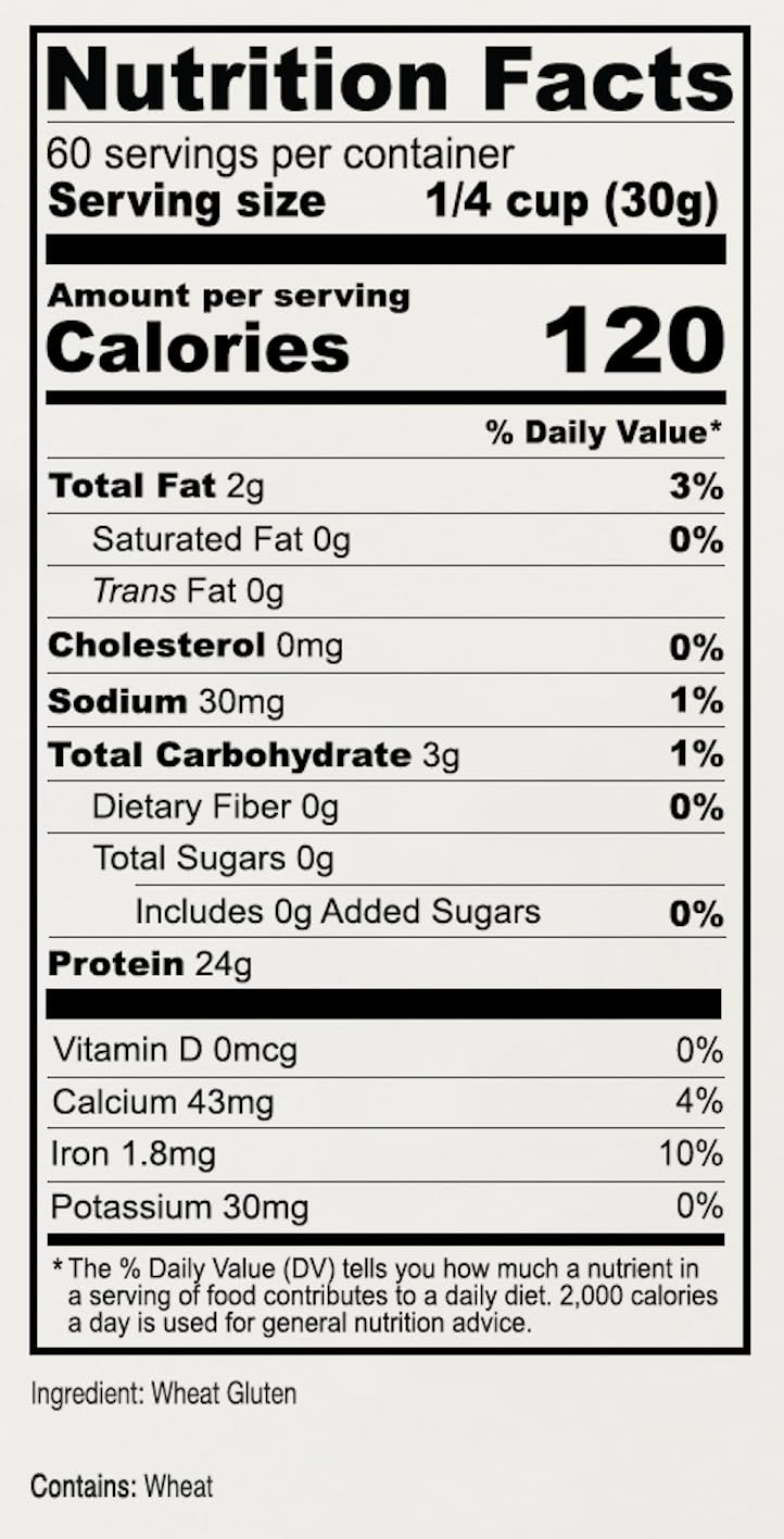 Anthony's Vital Wheat Gluten, 4 lb, Vegan, Non GMO, Keto Friendly, Low Carb