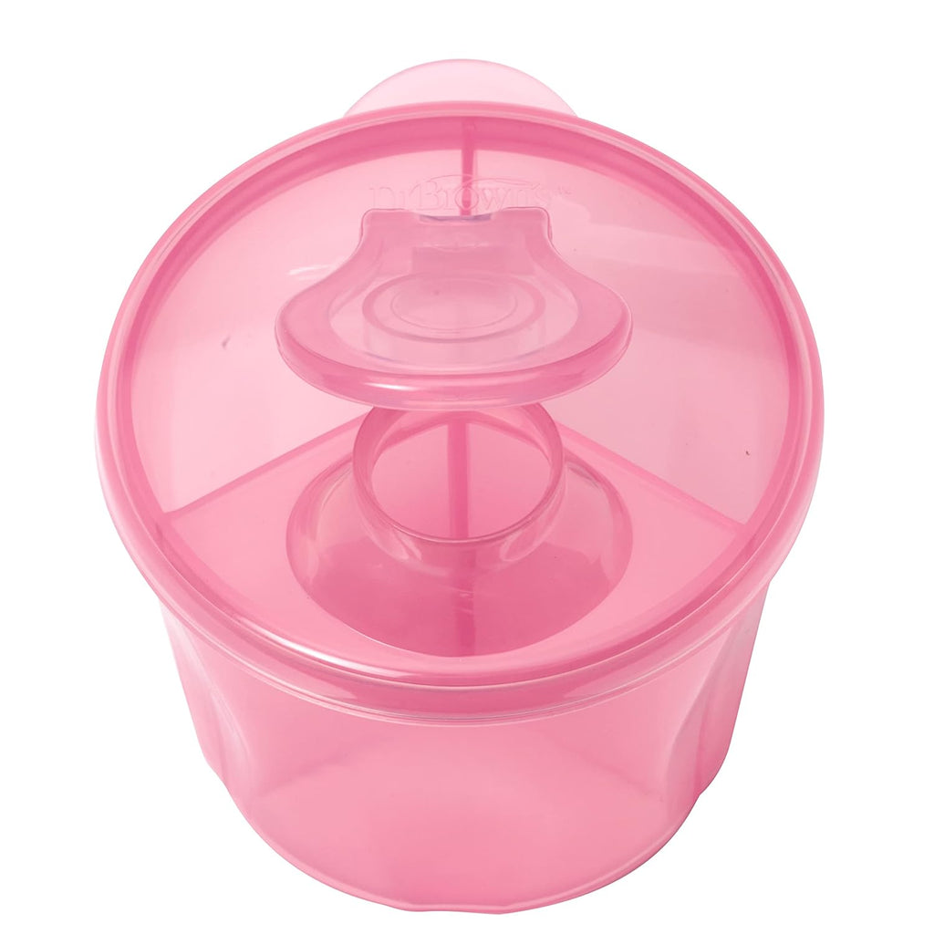 Dr. Brown's Travel Formula Dispenser with Lid, BPA Free - Pink - Holds 27oz