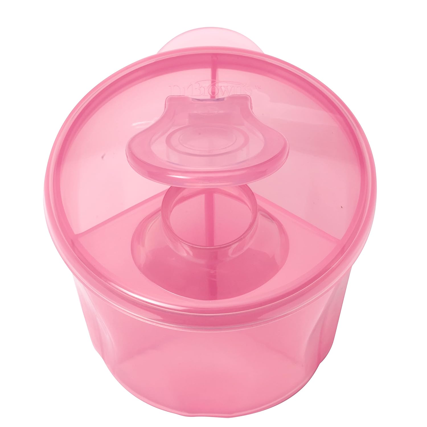 Dr. Brown's Travel Formula Dispenser with Lid, BPA Free - Pink - Holds 27oz