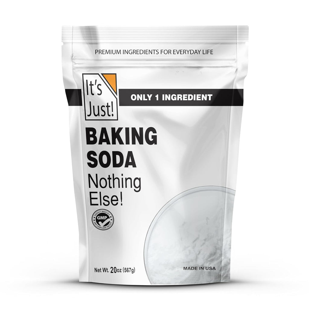It's Just - Baking Soda, 100% Pure Sodium Bicarbonate, Food Grade, Non-GMO, Made in USA, Cooking, Baking (1.25 Pound)