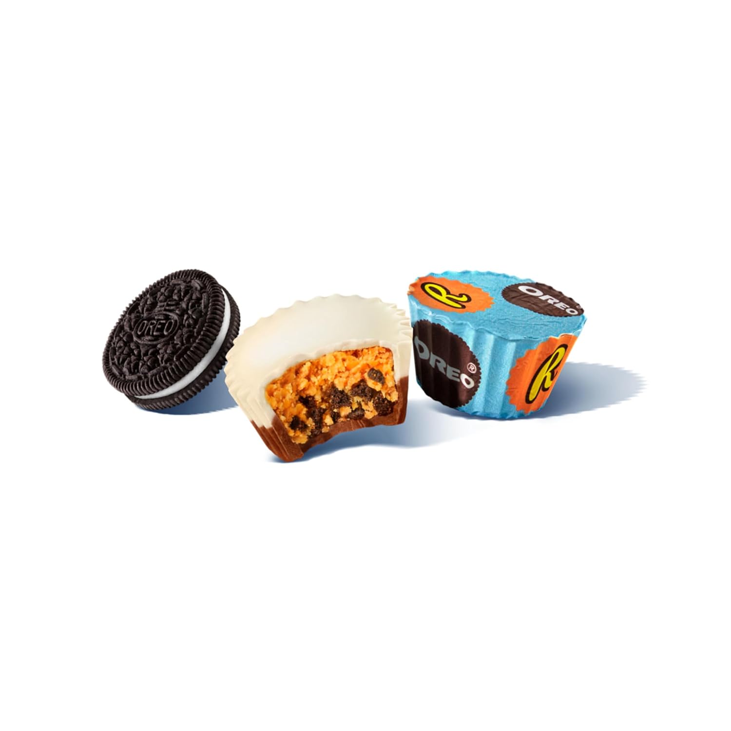 REESE'S OREO Miniatures Milk Chocolate and White Creme Peanut Butter Cups, Candy Share Pack, 9 oz