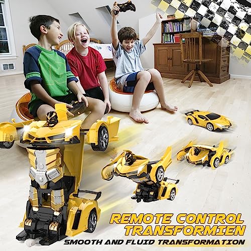 Transform Remote Control Car Toy for Kids 4 5 6 7 8, Remote Control Car for Boys 4-7, Transform Cars for Boys 4-6, Toy Car 5 Year Old Boy, Toys for 3 4 5 6 7 8 9 10 11 12 Years Old Boy