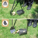 Heeyoo Dog Pooper Scooper, Dog Poop Tray and Rake Set, Pet Waste Removal Scoop with Long Adjustable Sectional Stainless Handles
