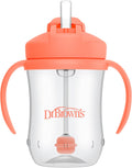 Dr. Brown's Milestones, Baby's First Straw Cup Sippy Cup with Straw, 6m+, 9oz/270ml, Coral, BPA Free