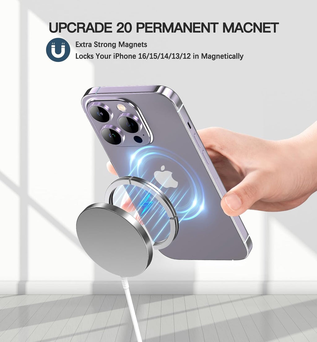 Magnetic Wireless Charger 15W Fast Mag Safe Charger for Cell iPhone 17 Pro Max/17 Pro/17 Air/17/16/15/14/13/12 Series 2 Pack Charging Pad for AirPods 3/2/Pro 2/Pro Mag-Safe Original Replacement
