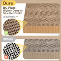 Cat Scratching Board 3 Pack – Reversible Cardboard Scratcher for Indoor Cats, Wide Boxed Scratch Pads with Bell Ball, Durable Corrugated scratchers as Furniture Protector