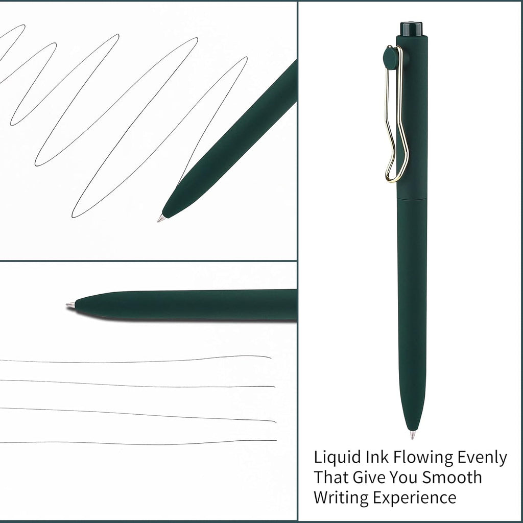 WY WENYUAN Ballpoint Pens, Pens Fine Point Smooth Writing, Nice Teacher Pens For Journaling, Black Ink 1.0 Mm Office Desk Accessories, Aesthetic Gift School Office Supplies For Note Taking